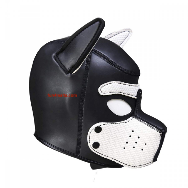 Neoprene Puppy Hood, black and white